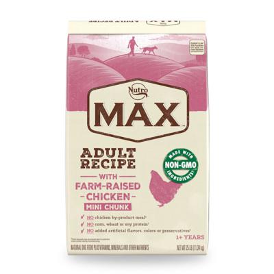 Nutro Max Adult Recipe With Farm Raised Chicken Mini Chunk 25 lb.