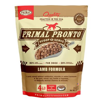 Primal Frozen Raw Pronto Lamb Formula For Dogs 4 lb.