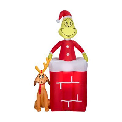 Airblown Inflatable Light Up Grinch Scene 5.5 Ft. Tall