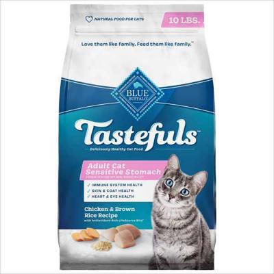 Blue Buffalo Tastefuls Adult Cat Sensitive Stomach Chicken And Brown Rice Recipe 7 lb.
