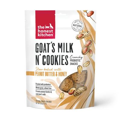 Honest Kitchen Goat's Milk N' Cookies Peanut Butter & Honey Dog Treats 8 oz.