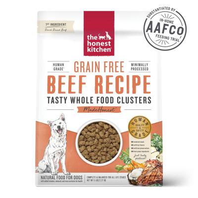 Honest Kitchen Grain Free Beef Recipe Clusters Dog Food 5 lb.
