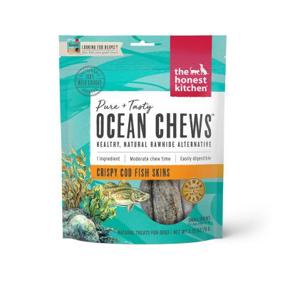 Honest Kitchen Ocean Chews Cod Fish Skins Dehydrated Dog Treats 2.75 oz.