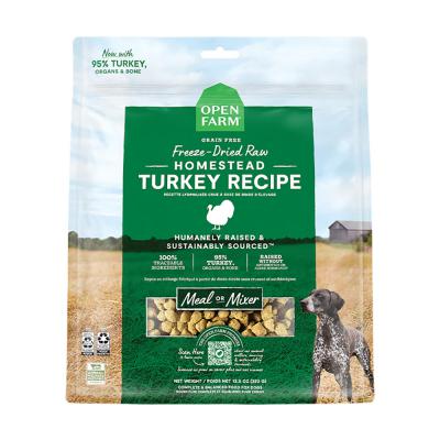 Open Farm Homestead Turkey Freeze Dried Raw Dog Food Morsels 3.5 oz.